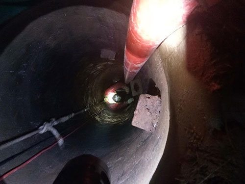 天心区下水道施工中